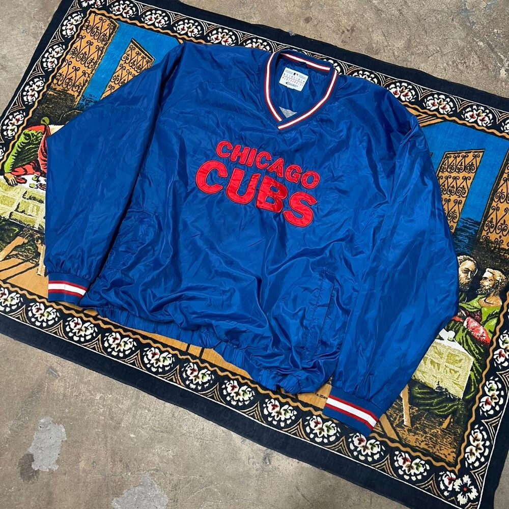 Chicago Cubs 90s windbreaker jacket size XL pullover embroidered nike MLB y2k - Picture 2 of 7